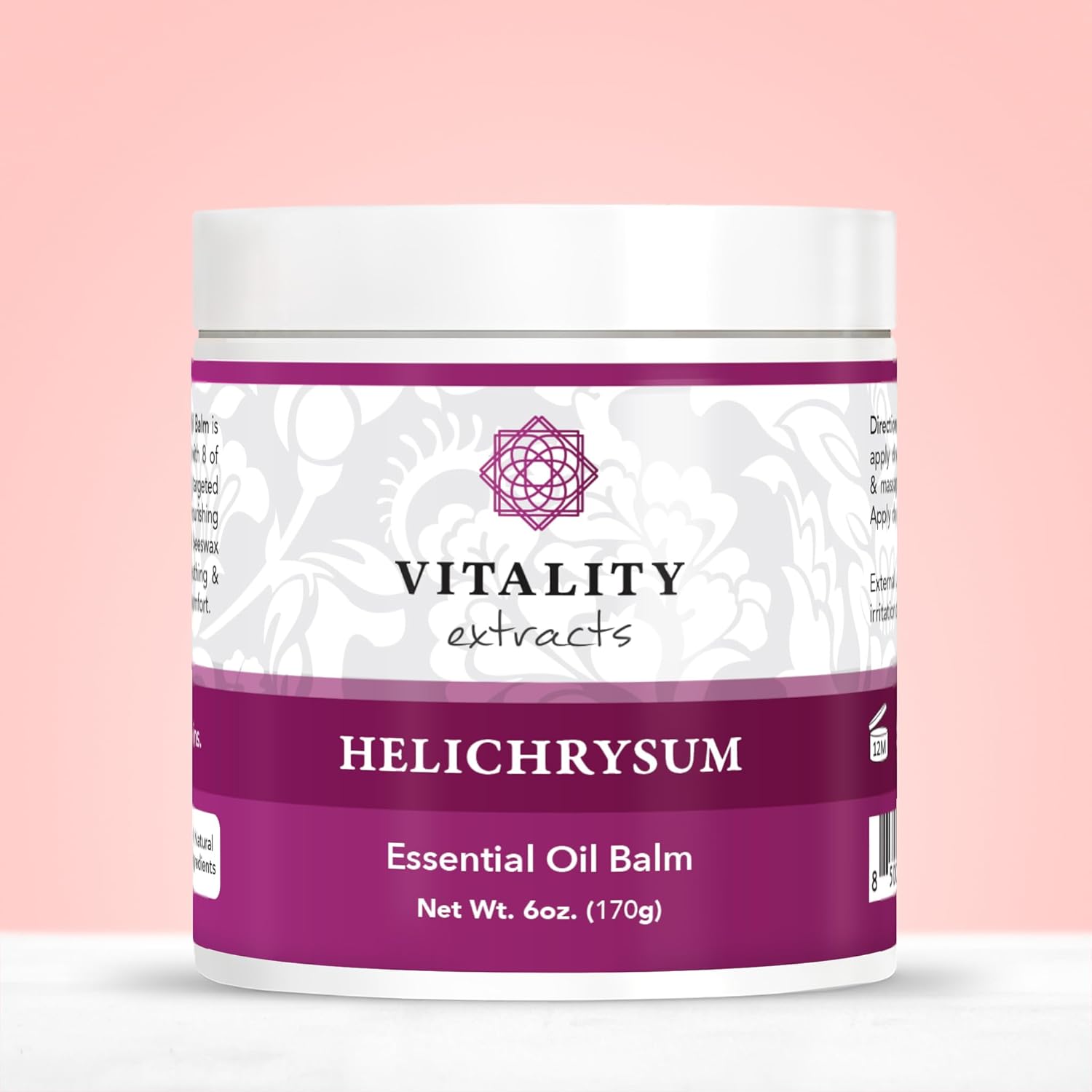 Vitality Extracts Helichrysum Balm - 6Oz, Helichrysum Gymnocephalum, Beeswax, Almond Oil, Ultra-Moisturizing, Skin Healing, Full Body Hydration : Beauty & Personal Care