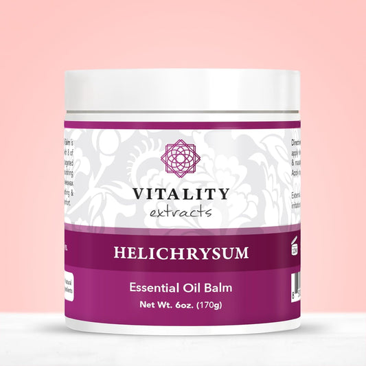 Vitality Extracts Helichrysum Balm - 6Oz, Helichrysum Gymnocephalum, Beeswax, Almond Oil, Ultra-Moisturizing, Skin Healing, Full Body Hydration : Beauty & Personal Care
