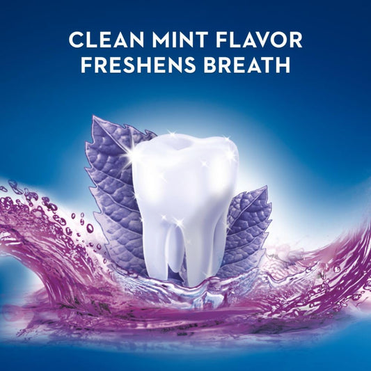 Crest 3D White Brilliance Whitening Mouthwash, Alcohol Free, Clean Mint, 1L (33.7 Fl Oz), Pack Of 6