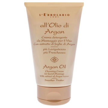 L'Erbolario Argan Oil Cleansing Cream - With Extract Of Argan Leaves For All Skin Types - Perfect For Make-Up Removal - Leaves Your Skin Fresh, Radiant And Incredibly Soft - 4.2 Oz Cleanser