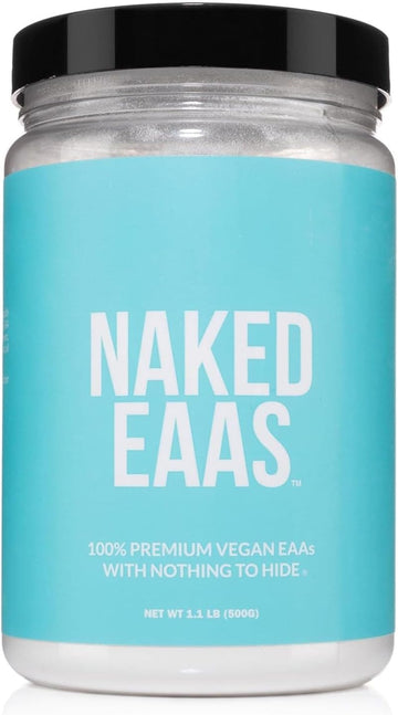 Naked Nutrition Naked Eaas Amino Acids Powder - 50 Servings - Vegan Unflavored Essential Amino Acids 500 Grams - Instantized All Natural Eaa Powder Supplement