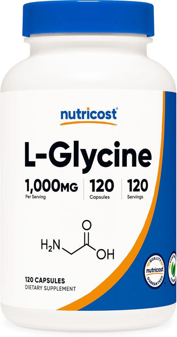 Nutricost L-Glycine 1000Mg, 120 Capsules, Vegetarian, Non-Gmo And Gluten Free