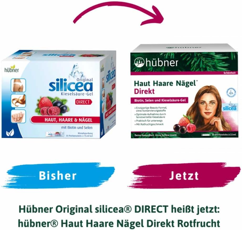 Hübner Skin Hair Nails, Direct Red Fruit, 30 Sticks, 450 Ml