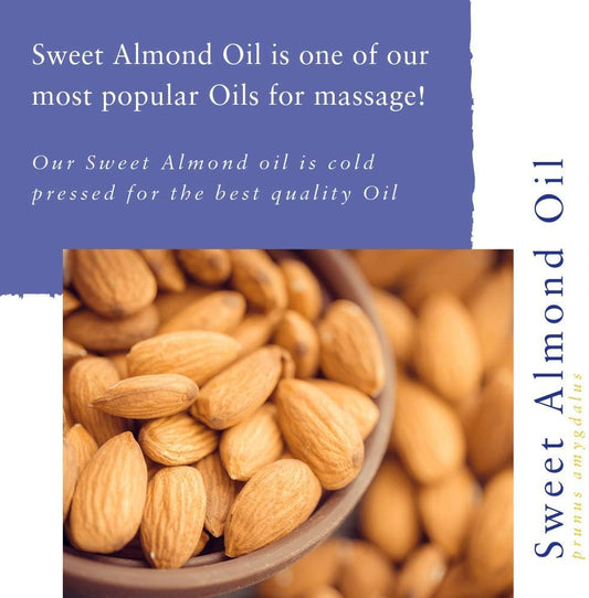Absolute Aromas Sweet Almond Oil 150Ml - Pure, Natural, Cruelty-Free. Vegan, No Gmo - Massage Base Oil And Moisturiser For Hair, Skin, Face And Nails