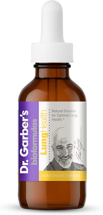 Dr. Garber'S Natural Solutions Lung Health Oral Drops - Gemmotherapy Liquid Supplement To Protect & Cleanse Lungs, Repair Damaged Lung Tissue, Lung Health Support, Allergy & Asthma Relief - 60Ml