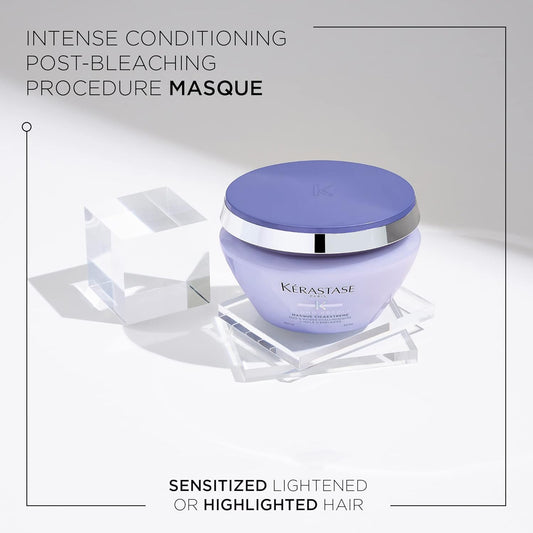 Kérastase Blond Absolu, Intense Conditioning Hair Mask, For Sensitised Lightened Or Highlighted Hair, Ideal For Post-Bleaching, With Hyaluronic Acid & Edelweiss Flower, Masque Cicaextreme, 200Ml