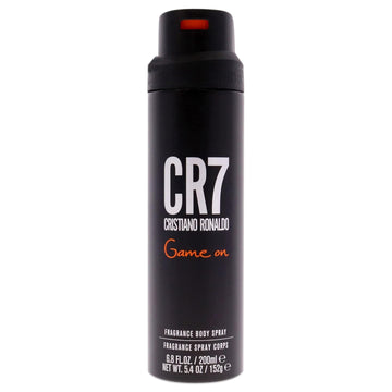 Cristiano Ronaldo Cr7 Game On - Aromatic Fragrance For Men - Woody And Alluring Scent - Tropical And Dense Essence - A Dark And Sophisticated Aesthetic - Bold And Long Wearing - 6.8 Oz Body Spray