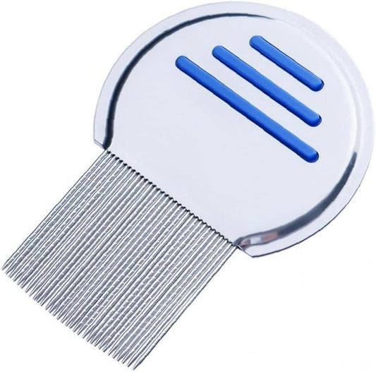 Ruluti 1 Pc Lice Removal Comb Stainless Steel Reusable Headlice Nit Removal Lice Comb Grooves For Kids Adults Pets Head Lice Treatment Removes Louse
