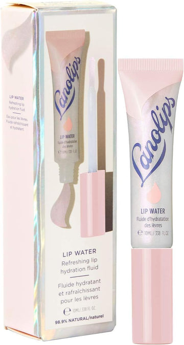 Lanolips Lip Water - Hydrating Lanolin Lip Serum With Hyaluronic Acid, Glycerin + Shimmer Tints For Hydrated, Glowing, Plump Looking Lips (10Ml / 0.34 Fl Oz)