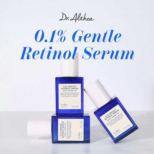 Dr.Althea 0.1 Gentle Retinol Serum - Korean Skincare, 1.01Fl.Oz, Reduce Wrinkles, Fine Lines, & Signs Of Aging, Gentle Skincare For Day & Night