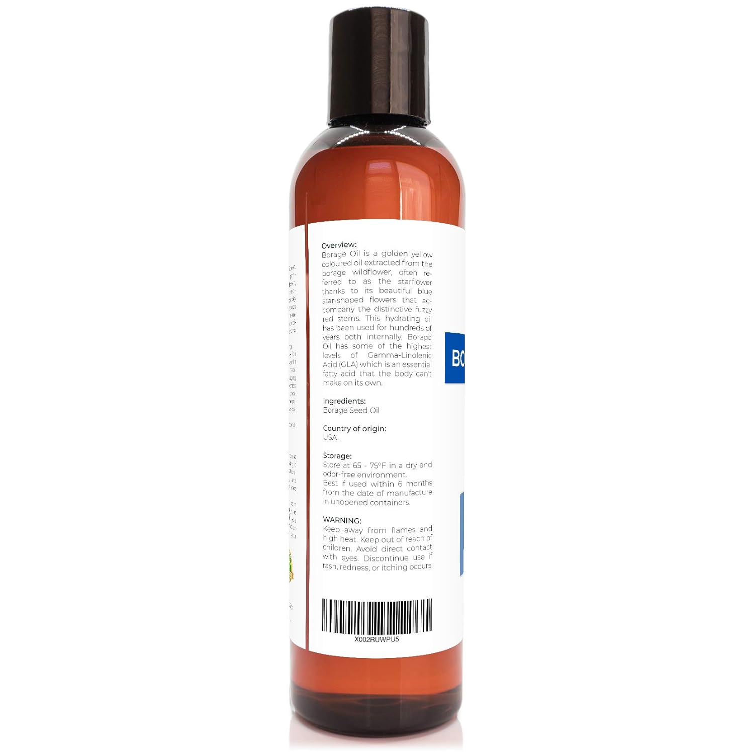 velona Borage Seed Oil 8 oz | 100% Pure and Natural Carrier Oil | Refined, Expeller pressed | Skin, Face, Body, Hair Care | Use Today - Enjoy Results : Beauty & Personal Care