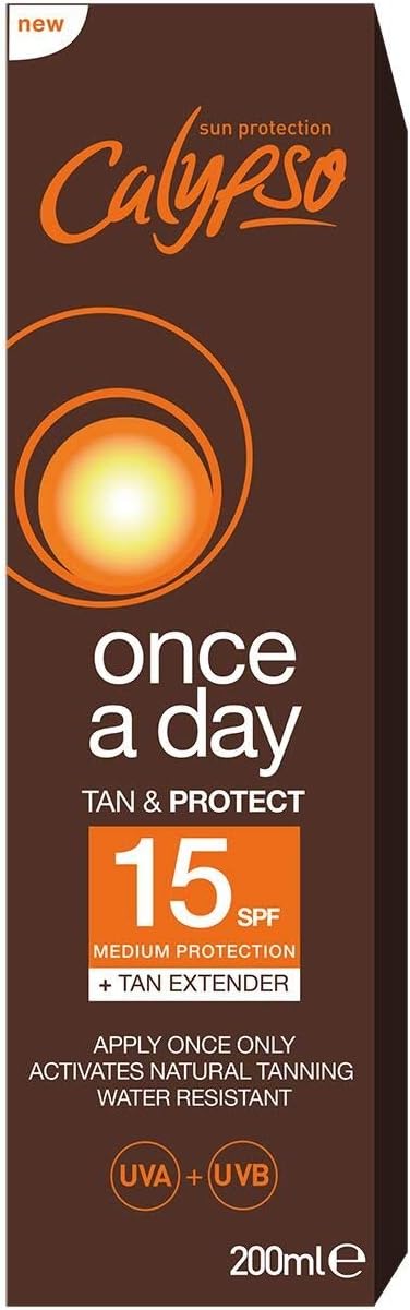 Calypso Once A Day Tan & Protect SPF15-200 ml : Amazon.co.uk: Beauty