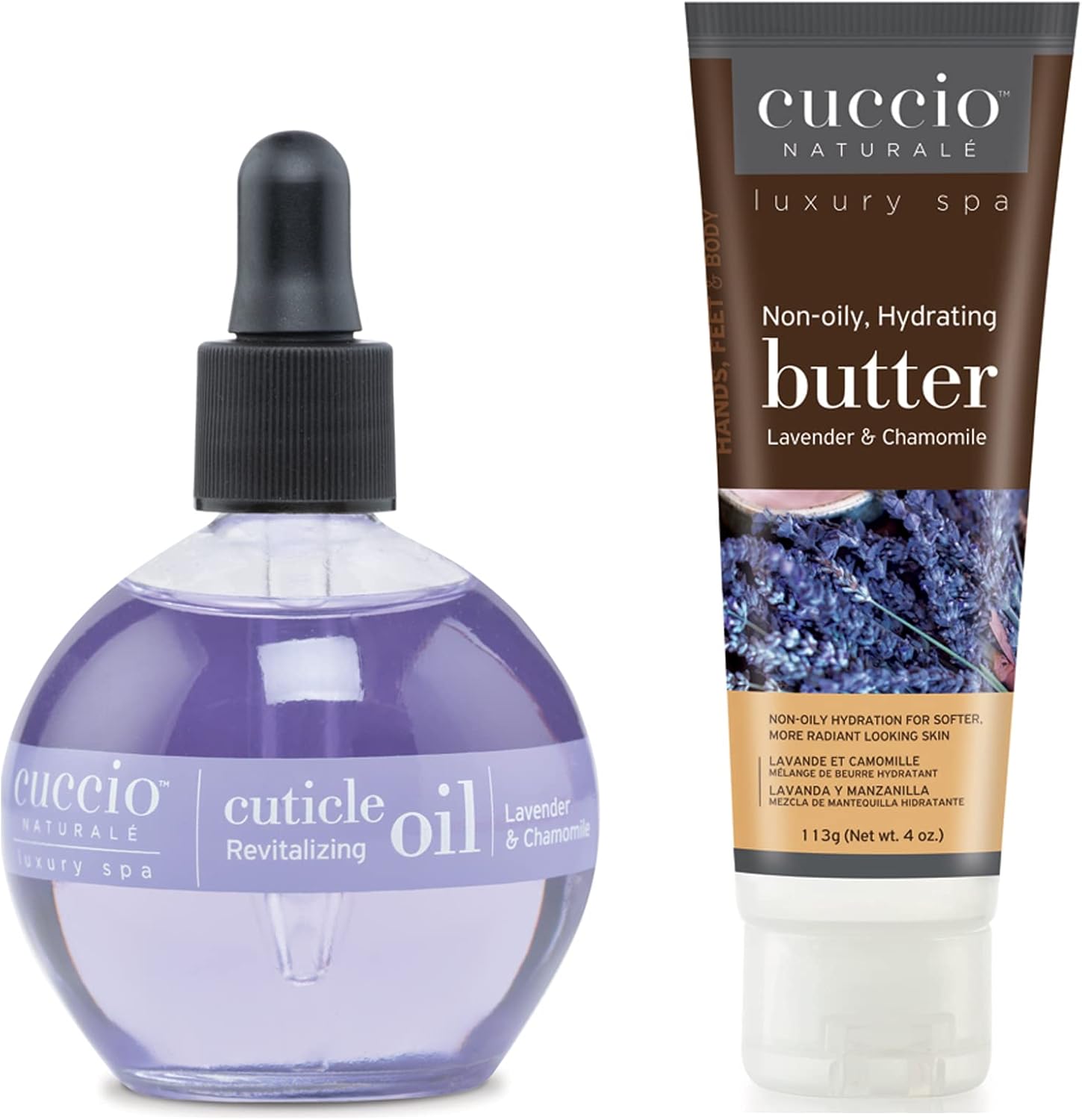 Cuccio Lavender & Chamomile Hydration Essentials Kit- 75ml Cuticle Oil & 4oz Butter Tube : Amazon.co.uk: Beauty