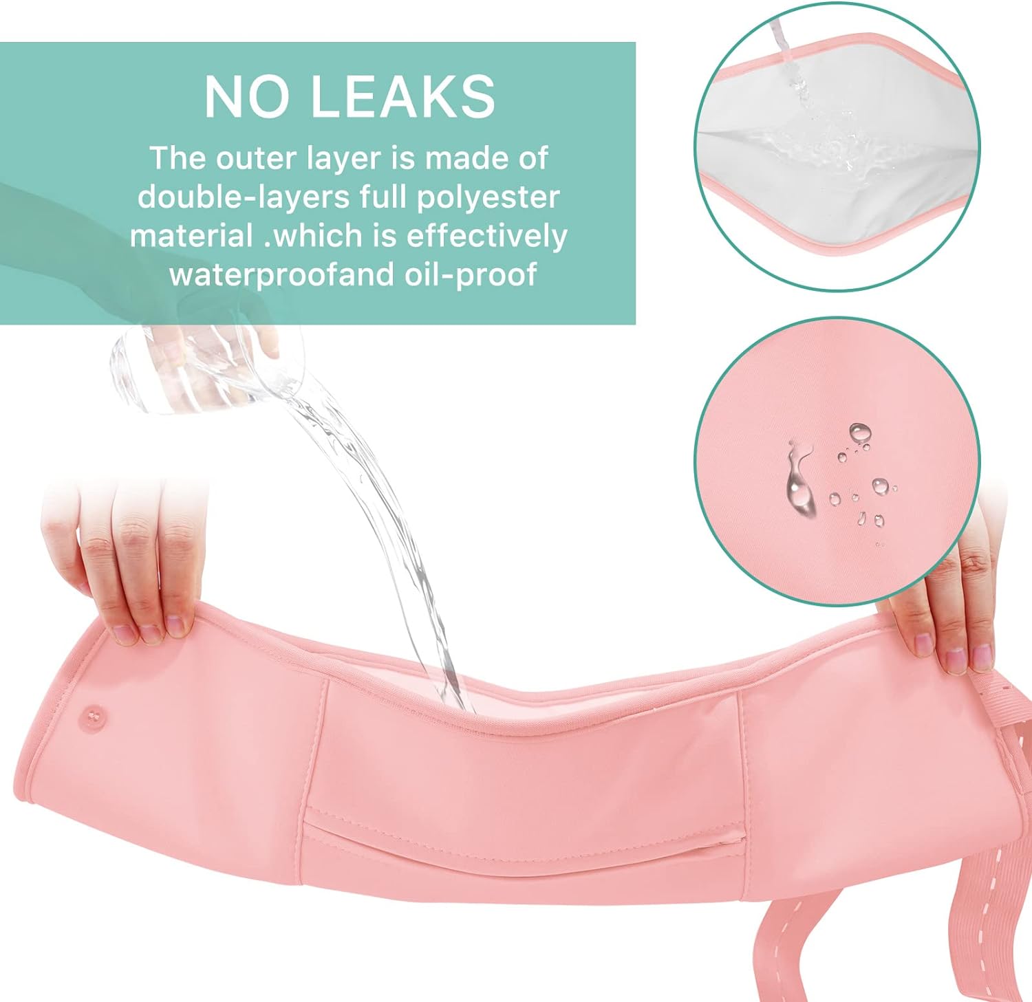 Castor Oil Pack Wrap for Liver, Waist, and Thyroid Neck,Organic Castor