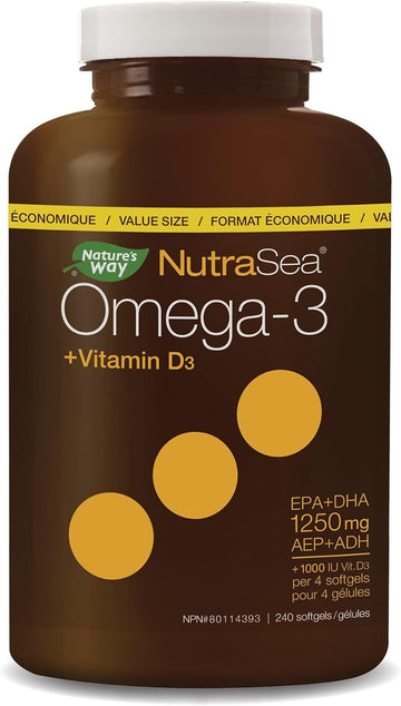 Nutra Sea Omega-3 Plus Vitamin D Capsules, 240 Ct