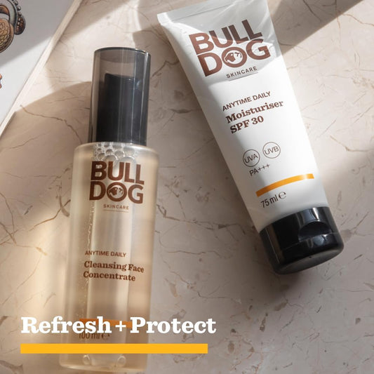 BULLDOG SKINCARE Anytime Daily UV Moisturiser SPF 30 For Men 75 ml, Safflower Seed Extract, Protects & Hydrates Skin, Suitable For All Skins : Amazon.co.uk: Beauty