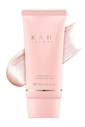 Kahi Wrinkle Bounce Essential Korean Sun Screen Face Moisturizer With Spf 50 + Pa++++ Sun Block Daily Moisturizer With Spf | Tone Up Cream Face Sunblock Hydrating Moisturizer Face Cream 1.69 Fl Oz