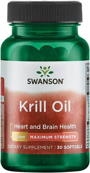 Swanson Efas- Krill Oil - Maximum Strength - 1 G, 30 Softgels