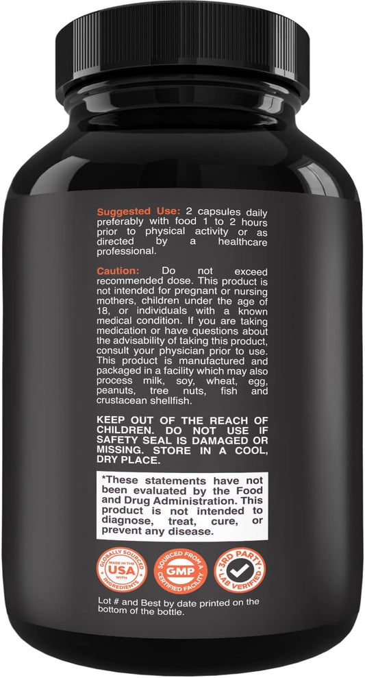 Natural Testosterone Booster For Men - Male Supplement Estrogen Blocker Energy Pills For Enlargement Muscle Builder And Mood Boost - Male Enhancing Energy Supplement