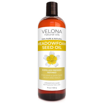 velona Meadowfoam Seed Oill 16 oz | 100% Pure and Natural Carrier Oil | Refined, Cold pressed | Cooking, Skin, Hair, Body & Face Moisturizing | Use Today - Enjoy Results