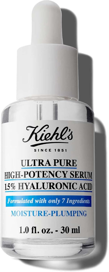 Kiehl'S Ultra Pure High-Potency 1.5% Hyaluronic Acid Serum, Concentrated Face Serum, All Skin Types, Fragrance-Free, 30Ml