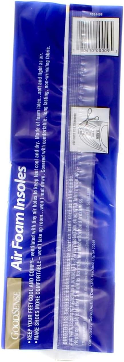 Goodsense Women'S Air Foam Insoles Osfa Trim To Fit, Blue