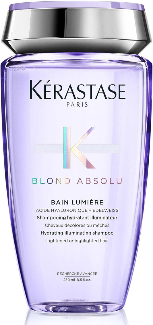 Kérastase Blond Absolu, Hydrating Illuminating Shampoo, For Lightened, Highlighted And Grey Hair, With Hyaluronic Acid & Edelweiss Flower