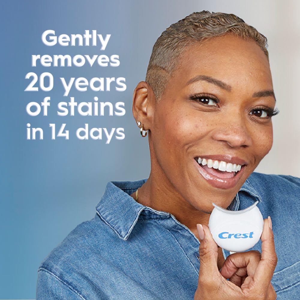 Crest 3D Whitestrips Sensitive & Gentle + Led Light – Teeth Whitening Kit, 1 Light + 14 Treatments, Each With 1 Upper/1Lower, 28 Strips – Crest 3Dwhite Teeth Whitening Strips : Health & Household