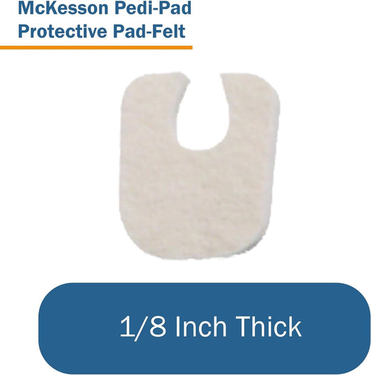McKesson Protective Foot Pads - Felt, Adhesive, White - Size 105, 1/8 in, 100 Count