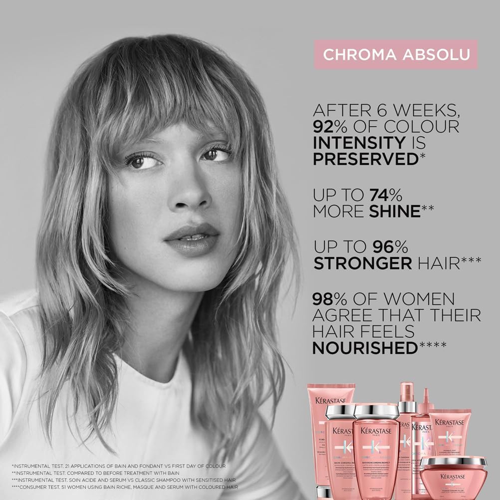 Kérastase Chroma Absolu Shampoo and Conditioner Set, 2-Step Routine for Damaged and Colour-Treated Hair, Contains Colour Protectant Shampoo & Conditioner : Amazon.co.uk: Beauty