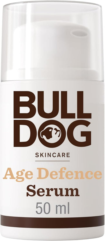 Bulldog Skincare Age Defence Face Serum For Men, Face Moisturiser For Mature Skin, Reduces Signs Of Ageing, Enriched With Brown Algae, 50Ml