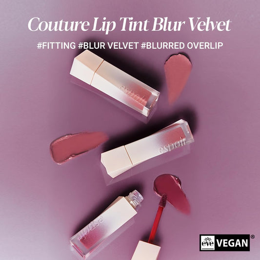 Espoir Couture Lip Tint Blur Velvet #6 Haze 0.19Oz | Natural Blurry Color Liquid Lipstick | Long-Lasting Smudge-Proof Fixing Lip Stain | Lightweight Matte Finish Without Oil | Korean Lip Makeup