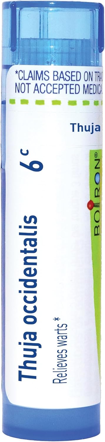 Boiron Thuja Occidentalis 6C Homeopathic Medicine For Painless Wart Removal - 80 Pellets
