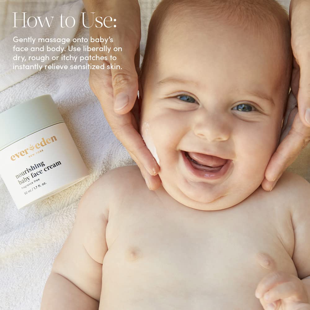 Evereden Nourishing Baby Face Cream, 1.7 oz & Premium Baby Sunscreen SPF 30, 2 fl oz. | 2 Item Bundle Set | 100% Mineral Sunscreen with Zinc Oxide | Clean and Natural Baby Skincare : Baby