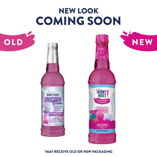 Jordan'S Skinny Mixes Sugar Free Syrup, Unicorn Flavor, Fruit Flavored Water Enhancer, Drink Mix For Ice Tea, Lemonade & More, Zero Calorie Flavoring, Keto Friendly, 25.4 Fl Oz, 1 Pack