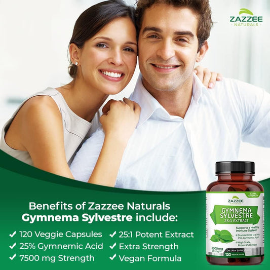 Zazzee Organic Gymnema Sylvestre 25:1 Extract, 7500 Mg Strength, 25% G