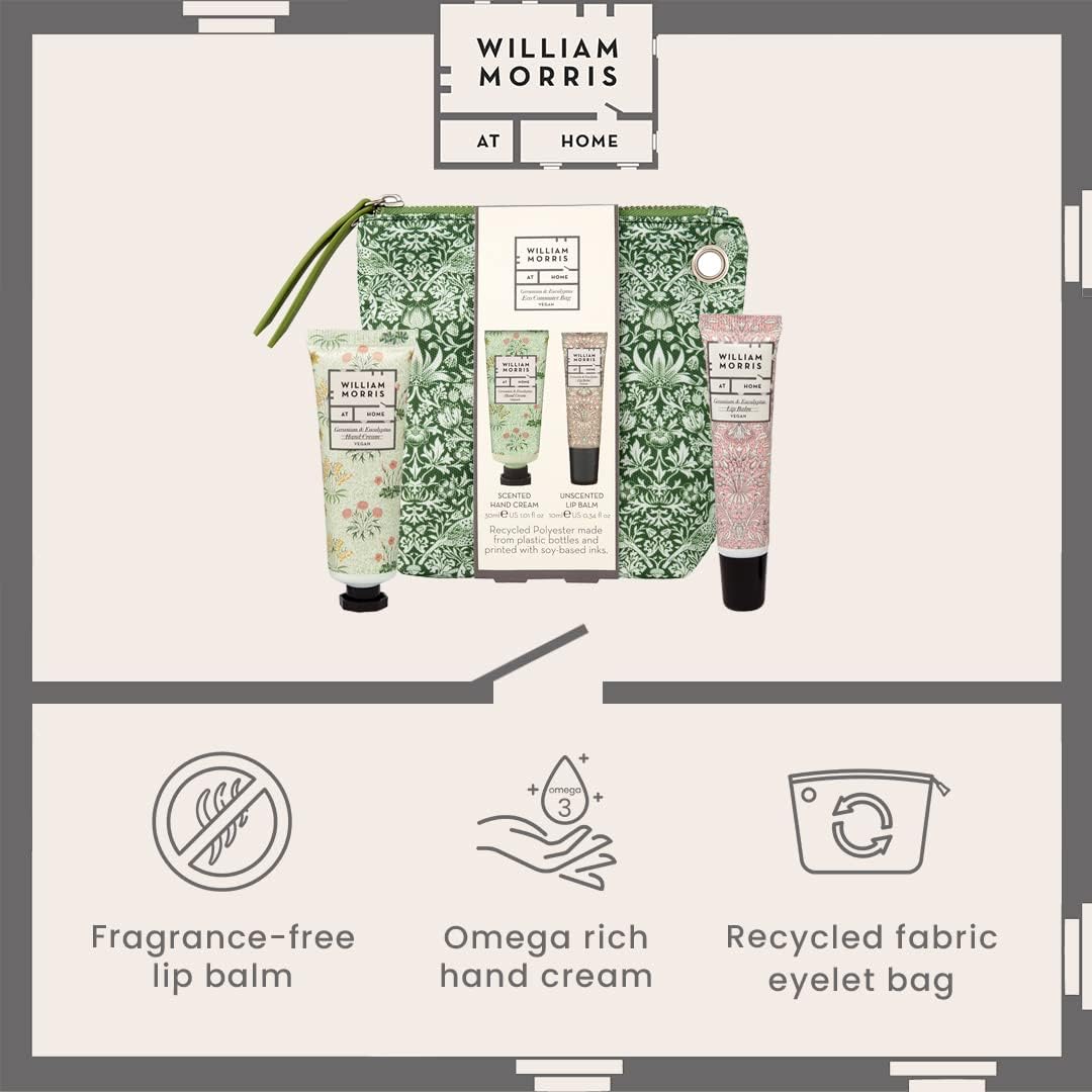 William Morris at Home Patchouli & Red Berry Hand Care Duo Bag Set | Enriched With Essential Oils | Cruelty Free & Vegan Friendly | Travel Friendly Sizes | 2 x 30ml : Amazon.co.uk: Home & Kitchen