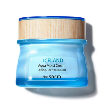 Thesaem Iceland Aqua Moist Cream 60Ml - Moisture Coating Hydrating Facial Cream With Iceland Mineral Water For Dry Skin, Hypoallergenic Safe Formula
