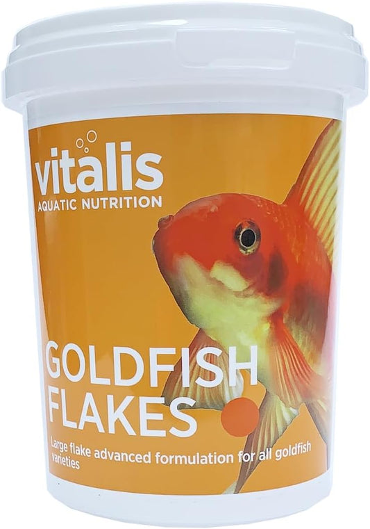 Vitalis Goldfish Flakes 40G & Goldfish Pellets (1.5Mm) 140G For Coldwater Goldfish Fish Food Aquarium Tank