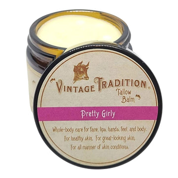 Vintage Tradition Beef Tallow All Purpose Balm – Healing, Hydrating Floral Skin Care Salve Replaces Body Lotion, Hand Cream, More – Essential Oil, Olive Oil, And Grass-Fed Tallow, 2 Fl. Oz