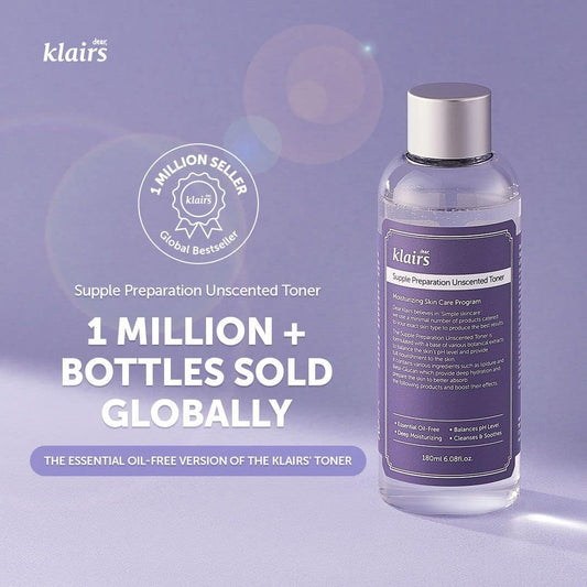 Klairs Supple Preparation Toner Set, Soothing, Fast Absorbing, Non-Irritating, Fragrance-Free, Calming, K-Beauty Skincare Routine, Sensitive Skin Friendly