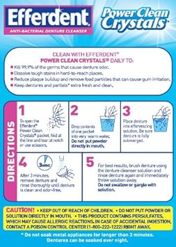 Efferdent Power Clean Crystals, 48 Count