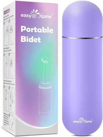 Easy@Home Portable Peri Bottle For Postpartum & Perineal Care: Handheld Bidet Perfect For Personal Hygiene Cleaning & Travel Friendly | 380Ml Leakproof & Convenient Design | Epb-01 Purple