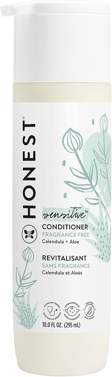 The Honest Company Silicone-Free Conditioner & 2-In-1 Cleansing Shampoo + Body Wash Duo | Gentle For Baby | Naturally Derived | Lavender Calm, 20 Fl Oz