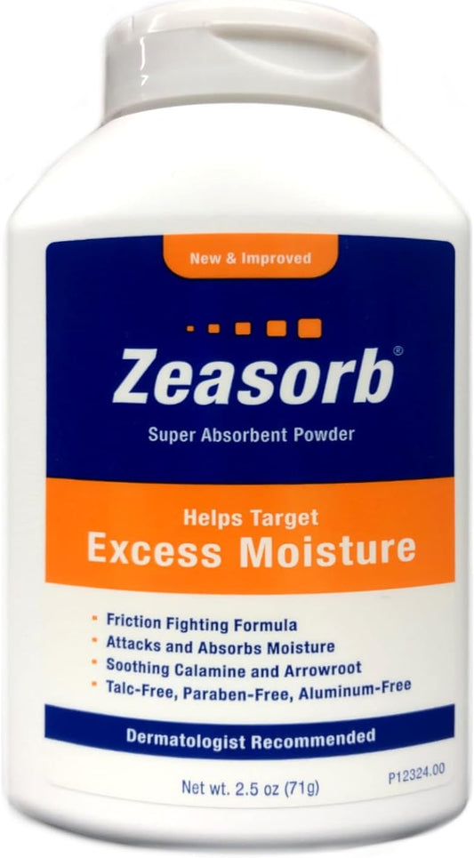 Zeasorb Prevention Super Absorbent Powder, Foot Care, 2.5-Ounce Bottle
