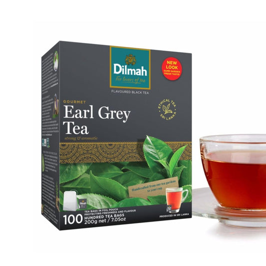 Dilmah Earl Grey Tea - 100 String And Tag Tea Bags - Pack Of 3 (Total Count 300)