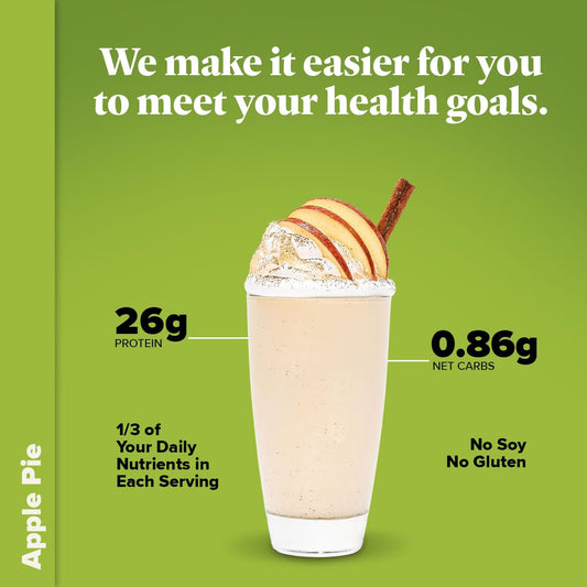 Keto Chow Apple Pie | Keto Meal Replacement Shake Powder | Nutritionally Complete | Low Carb | Delicious Easy Meal Substitute | Protein Rich You Choose The Fat | Single Meal Sample