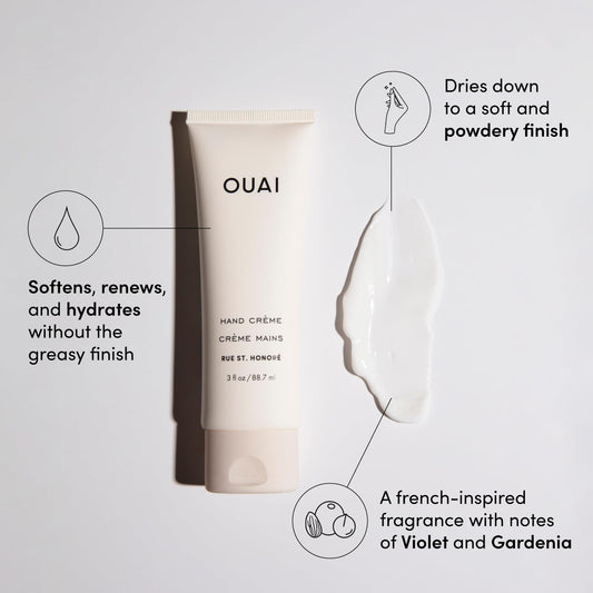 Ouai Hand Cream - Thick, Creamy Balm With Coconut Oil, Murumuru Butter And Shea Butter - Hydrating Moisturizer For Soft Hands - Use Daily To Deeply Nourish Skin (3 Oz)