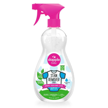 Stain Remover Spray By Dapple Baby, Fragrance Free, 16.9 Fl Oz Spray Bottle - Plant-Based & Hypoallergenic - Baby Laundry Stain Remover For Clothes & Cloth Diapers