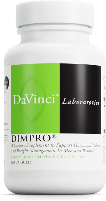 Davinci Labs Dimpro 75Mg - Helps Support Hormonal Balance, Estrogen Metabolism & More With Dim - Gluten-Free - 120 Capsules (120 Servings)
